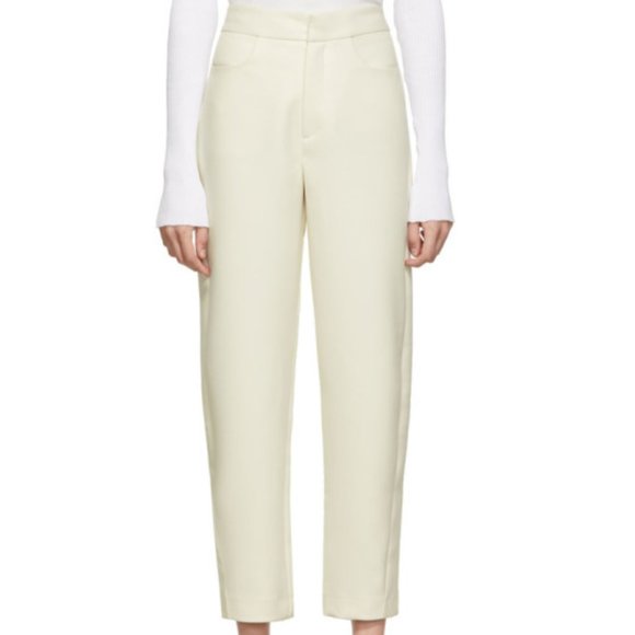 Toteme Novara Trousers Ivory Twill - Size S - Picture 1 of 5